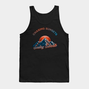 Chasing sunsets, Scaling summits Tank Top